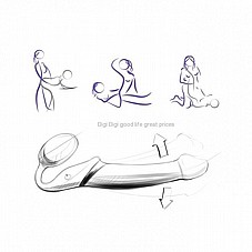 ������� ������, ������� �� ����, ���� �� 3 ������. ���� ����, ����. DIGI-013946 STRAP ON DILDO XL 