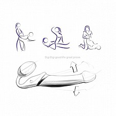 ������� ������, ������� �� ����, ���� �� 3 ������. ������, ����. DIGI-013953 STRAP ON DILDO M 