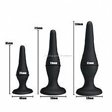 3 ������ ������ �������� �������� ����� ������ ����� ��� ���.  Beginner Silicone Butt Plug. DIGI-014456H