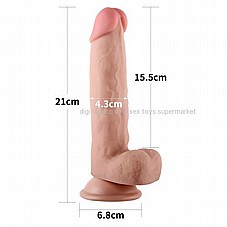 ����� ���� ����� ����� �� ���� ������. ����� ���� ����� ����� "7.5 DIGI-317002  Skinlike Dual Layer Cock  