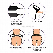 �� �������, ���� �� ����� ���� 13 �"� �����. Digi-Digi-715115 7 Vibrating Easy Strapon Set  