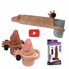 ����� ���� ����� � 5 ������� ����� , LV1063 Vibrating 18.5cm Extension Sleeve  