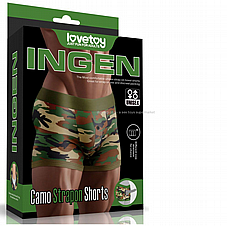 ����� ������� ������ �����  ������� ���� �����, Camo Strapon Shorts, Lovetoy-715051