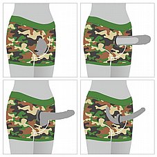 ����� ������� ������ �����  ������� ���� �����, Camo Strapon Shorts, Lovetoy-715051