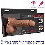 סטרפאון עם דילדו חלול, רוטט עם שלט אלחוטי, נטען, 7 אינץ, גוף שזוף מהסדרה פנטזי פטיש. Pipedream-59235 סטרפאון עם דילדו חלול, רוטט עם שלט אלחוטי, נטען, 7 אינץ, גוף שזוף מהסדרה פנטזי פטיש. Pipedream-59235
