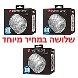 קריסטל - 3 יחידות שרוול אוננות שקוף ופתוח לגבר. Pretty-Love-009253MN קריסטל - 3 יחידות שרוול אוננות שקוף ופתוח לגבר. Pretty-Love-009253MN