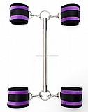מוט מפריד ממתכת עם 4 אזיקי וולקרו בסגול. R-8148 SM Bondage מוט מפריד ממתכת עם 4 אזיקי וולקרו בסגול. R-8148 SM Bondage