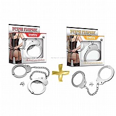 ���� ����� ������ + ����� ����� �����  -  S-1503-1504 FETISH Metal 2 Cuffs 