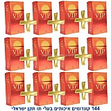 144 קונדומי VIP כובעונים קונדומים איכותיים מאוד דקים ובטעמים. VIP-F144 9555012408999 144 קונדומי VIP כובעונים קונדומים איכותיים מאוד דקים ובטעמים. VIP-F144 9555012408999