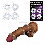 סט 4 טבעות כח שקופות. digi-digi-58234 Cock Rings Set סט 4 טבעות כח שקופות. digi-digi-58234 Cock Rings Set